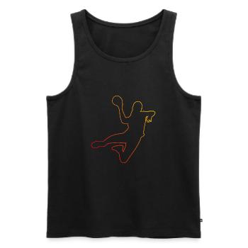 Handball Handball Handball Hommes - Débardeur bio Premium Homme - noir - Devant - Michal (187cm)