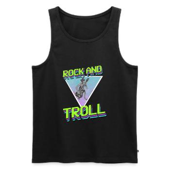 Rock und Troll - Männer Premium Bio Tank Top - Schwarz - Vorne - Michal (187cm)