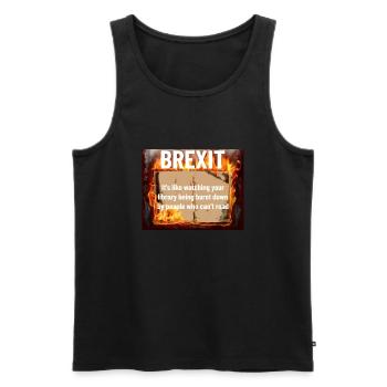 Anti - Brexit. - Men's Premium Organic Tank Top - black - Front - AI Model Male 178 light (178cm)