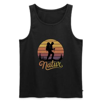 Naturfreund - Männer Premium Bio Tank Top - Schwarz - Vorne - AI Model Male 178 light (178cm)
