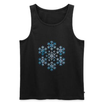 flocon de neige - Débardeur bio Premium Homme - noir - Devant - AI Model Male 178 light (178cm)