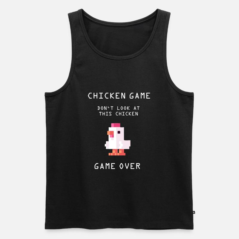 Chicken Game - Männer Premium Bio Tank Top - Schwarz