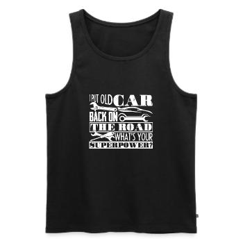 Automechaniker Superpower - Männer Premium Bio Tank Top - Schwarz - Vorne - AI Model Male 178 light (178cm)