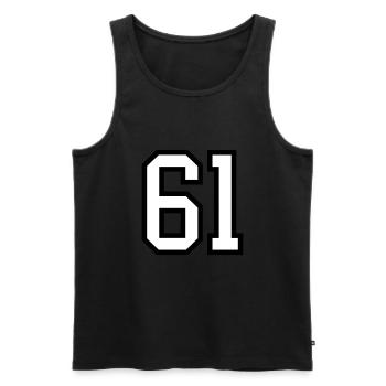 Trabzon 61 Zahl - Männer Premium Bio Tank Top - Schwarz - Vorne - AI Model Male 178 light (178cm)