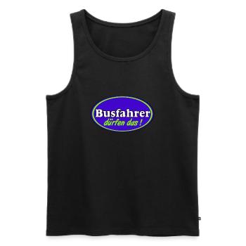 Busfahrer Bus Omnibus Kraftfahrer Schulbus (25) - Männer Premium Bio Tank Top - Schwarz - Vorne - Michal (187cm)