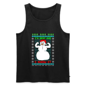 Sexy Schneemann Fun Ugly - Männer Premium Bio Tank Top - Schwarz - Vorne - AI Model Male 178 light (178cm)