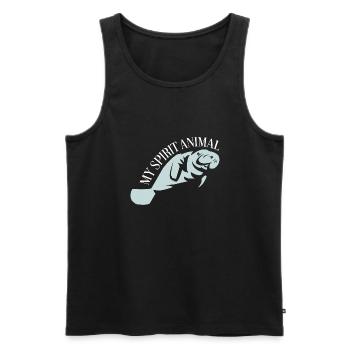 Ich liebe Manatee, Dugong - Männer Premium Bio Tank Top - Schwarz - Vorne - AI Model Male 178 light (178cm)