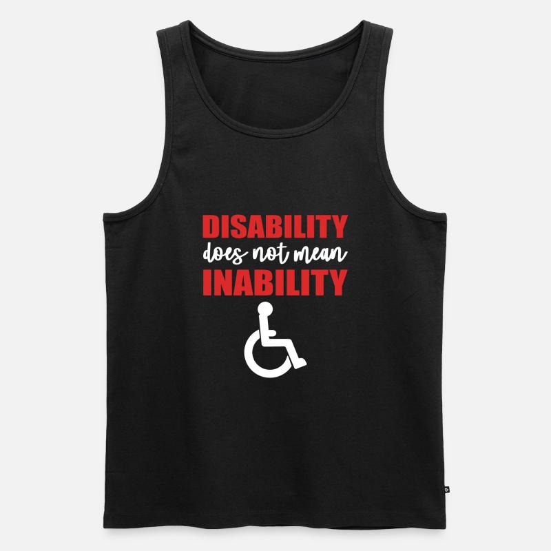 Rollstuhl - Männer Premium Bio Tank Top - Schwarz