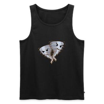 Tornado - Männer Premium Bio Tank Top - Schwarz - Vorne - AI Model Male 178 light (178cm)