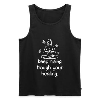 Reiki Gifts | Reiki Master Reiki Therapists - Men's Premium Organic Tank Top - black - Front - AI Model Male 178 light (178cm)