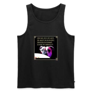 Bulldog Snack - Männer Premium Bio Tank Top - Schwarz - Vorne - Michal (187cm)