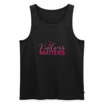 Kindness Matters Mental Health Awareness - Men's Premium Organic Tank Top - black - Front - AI Model Male 178 light (178cm)