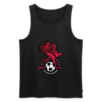 soccer football sports logo eagle eagle adler - Men's Premium Organic Tank Top - black - Front - Michal (187cm)
