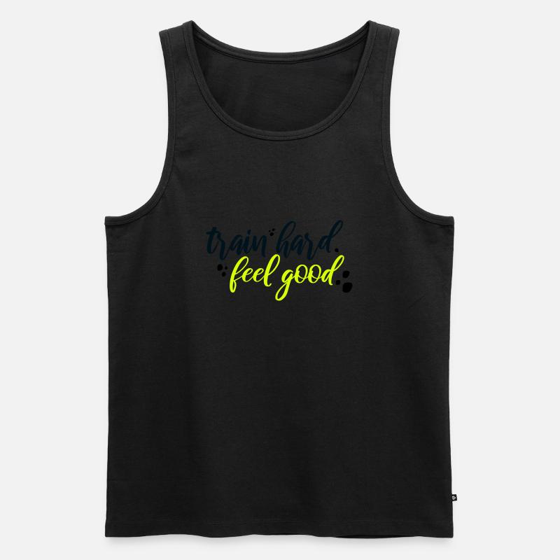 train hard feel good - Männer Premium Bio Tank Top - undefined
