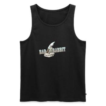 shirt motif bunny knife Bad Rabbit new - Men's Premium Organic Tank Top - black - Front - AI Model Male 178 light (178cm)