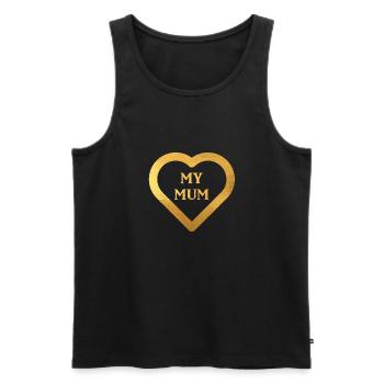 I Love my Mum - Mother's Day Shirts - Men's Premium Organic Tank Top - black - Front - AI Model Male 178 light (178cm)