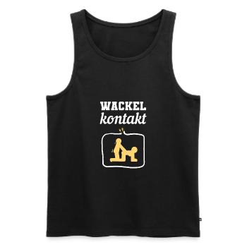 Electrician Electrical Lineman Voltage Hipster Job - Men's Premium Organic Tank Top - black - Front - AI Model Male 178 light (178cm)