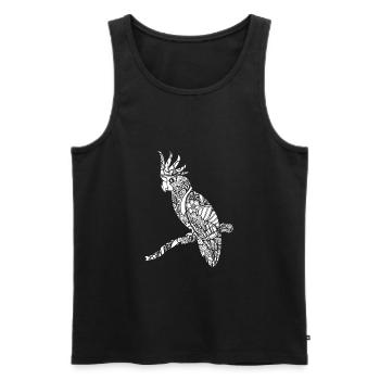 Kakadu Kakadu Blumenmuster - Männer Premium Bio Tank Top - Schwarz - Vorne - Michal (187cm)