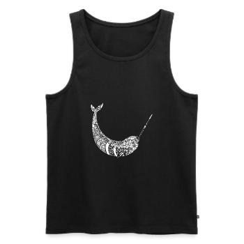 Narwhal Narwhal Floral Pattern - Men's Premium Organic Tank Top - black - Front - AI Model Male 178 light (178cm)