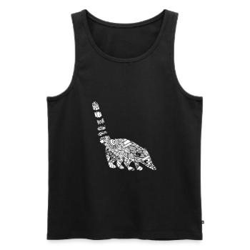 Coati Coati Motif floral - Débardeur bio Premium Homme - noir - Devant - Michal (187cm)