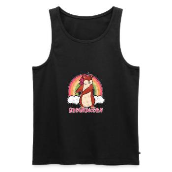 Groundhog Day Unicorn Groundicorn Horse Rainbow - Men's Premium Organic Tank Top - black - Front - AI Model Male 178 light (178cm)