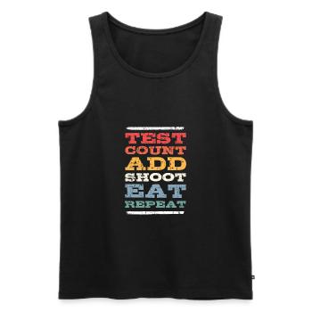Vintage Diabetics Retro Type 1 Awareness Month - Men's Premium Organic Tank Top - black - Front - AI Model Male 178 light (178cm)