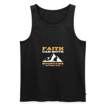 Matthew 17 20 Bible Psalm Christian Verse Gift - Men's Premium Organic Tank Top - black - Front - Michal (187cm)