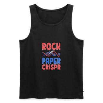 Rock Paper Crispr Genmanipulation Biologie Lehrer - Männer Premium Bio Tank Top - Schwarz - Vorne - AI Model Male 178 light (178cm)