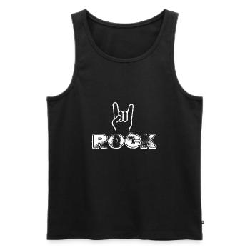 Rock N Roll - Débardeur bio Premium Homme - noir - Devant - AI Model Male 178 light (178cm)