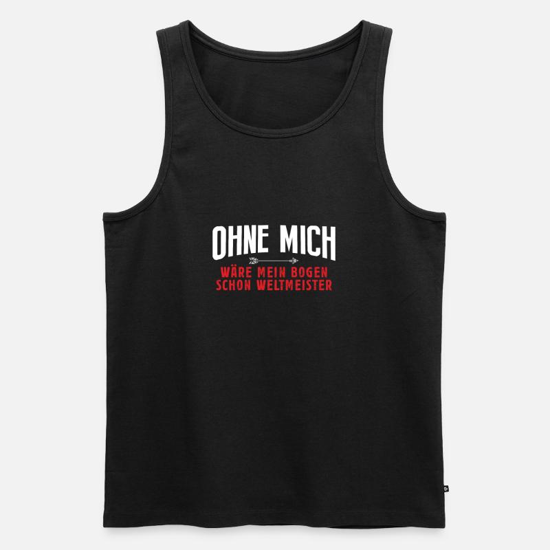 Bogenschießen - Männer Premium Bio Tank Top - Schwarz