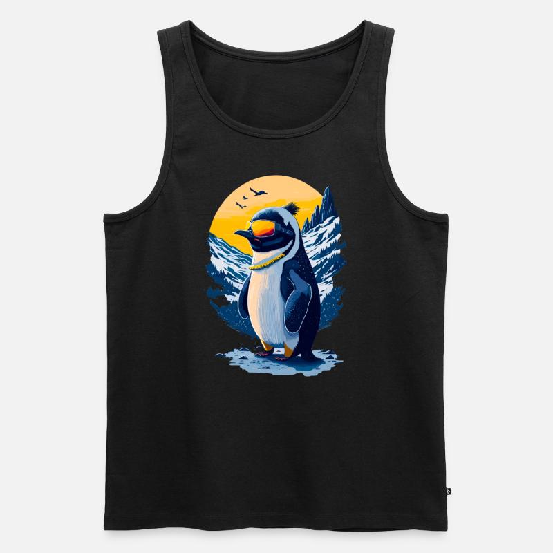 Niedlicher Pinguin - Männer Premium Bio Tank Top - Schwarz