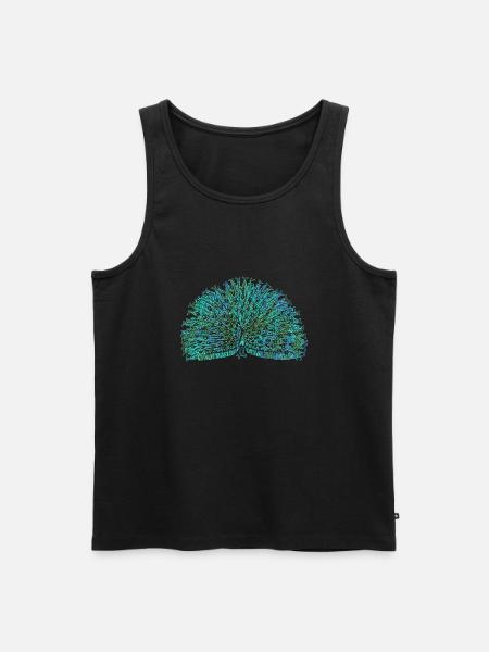 peacock - Men's Premium Organic Tank Top - black