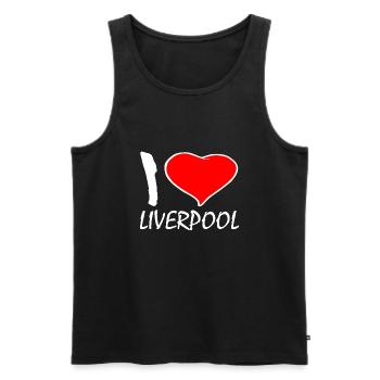 I LOVE LIVERPOOL - Débardeur bio Premium Homme - noir - Devant - Michal (187cm)