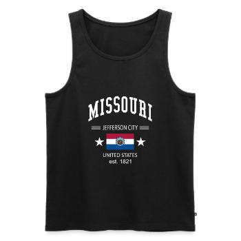 Missouri - Männer Premium Bio Tank Top - Schwarz - Vorne - Michal (187cm)