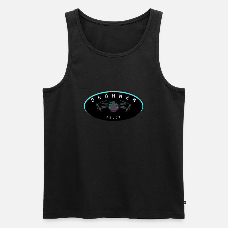 Drohnen Pilot Drone Pilot - Männer Premium Bio Tank Top - Schwarz