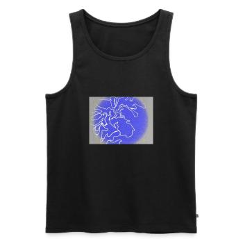 MAY K Sum23 - Men's Premium Organic Tank Top - black - Front - AI Model Male 178 light (178cm)