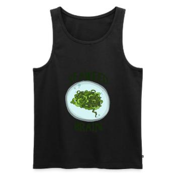 SeaWeed Brain - Men's Premium Organic Tank Top - black - Front - AI Model Male 178 light (178cm)