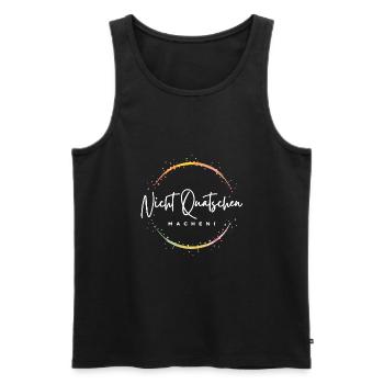 Nicht Quatschen, Machen! Spruch, Motivation, Fun - Männer Premium Bio Tank Top - Schwarz - Vorne - Michal (187cm)