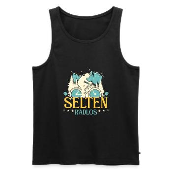 Coole Fahrrad und Mountainbike Geschenke MTB - Männer Premium Bio Tank Top - Schwarz - Vorne - Michal (187cm)
