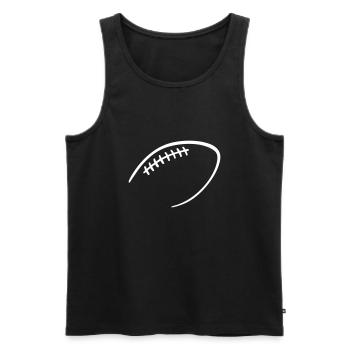 American Football Contour Silhouette - Men's Premium Organic Tank Top - black - Front - AI Model Male 178 light (178cm)