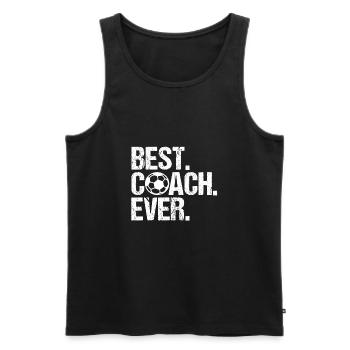 Best Coach Ever football coach - Men's Premium Organic Tank Top - black - Front - AI Model Male 178 light (178cm)