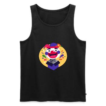 Clown Karneval Fasching Kostüm Umzug Feiern Narr D - Männer Premium Bio Tank Top - Schwarz - Vorne - Michal (187cm)