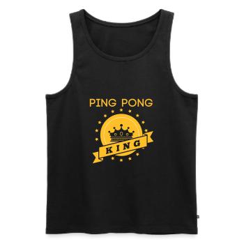 ping pong king - Männer Premium Bio Tank Top - Schwarz - Vorne - AI Model Male 178 light (178cm)