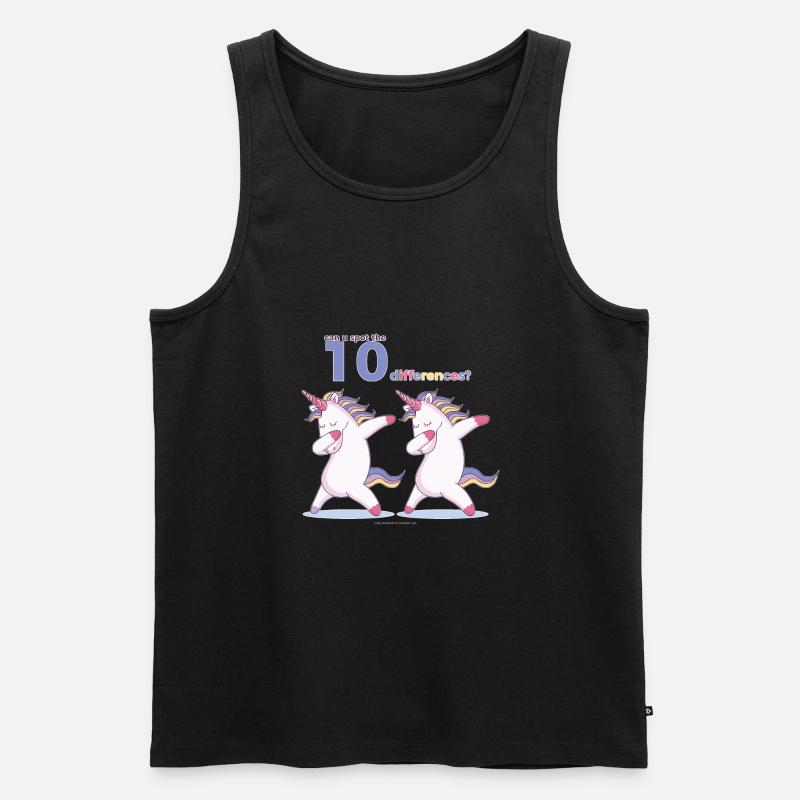Einhorn - Männer Premium Bio Tank Top - Schwarz