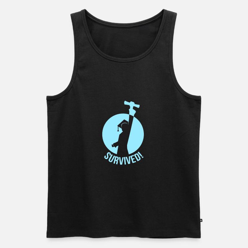 Schulabschluss Abschlussklasse Geschenk - Männer Premium Bio Tank Top - Schwarz