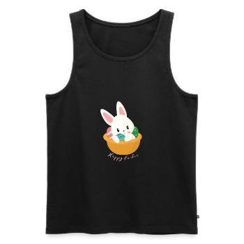Easter - Men's Premium Organic Tank Top - black - Front - AI Model Male 178 light (178cm)