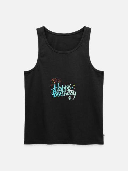 birthday - Men's Premium Organic Tank Top - black