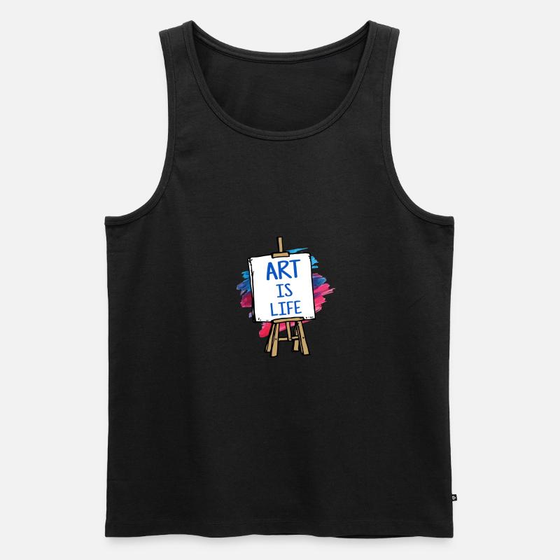 Kunst - Männer Premium Bio Tank Top - Schwarz
