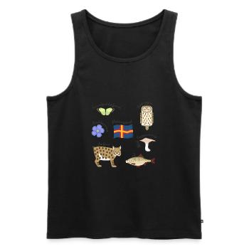 HÄLSINGLAND - Männer Premium Bio Tank Top - Schwarz - Vorne - Michal (187cm)