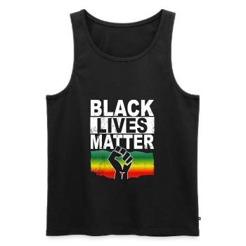 Black Lives Matter - Débardeur bio Premium Homme - noir - Devant - AI Model Male 178 light (178cm)